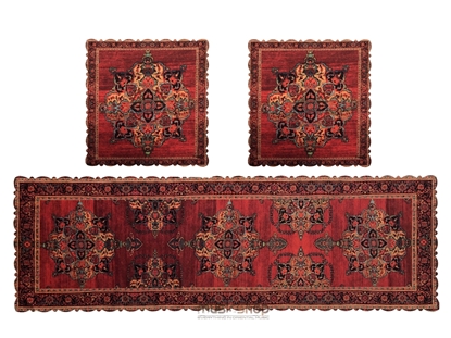Picture of Set of traditional design Runner Table Cover Cloth -velvet 2